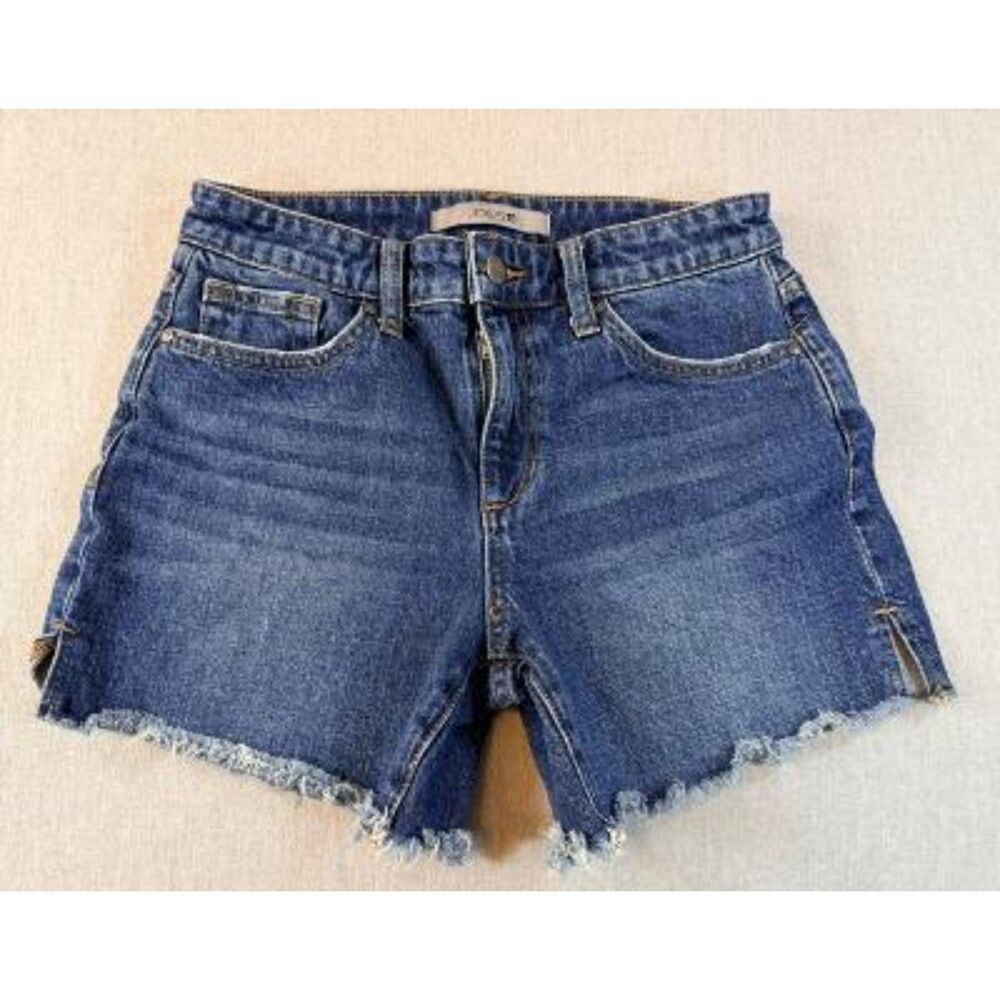Joe's Jeans Cut Off Denim Shorts Medium Wash Blue Frayed Hem Women's Size 25